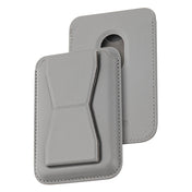 Dviced Leather MagSafe držalo za kartice s stojalom - siva