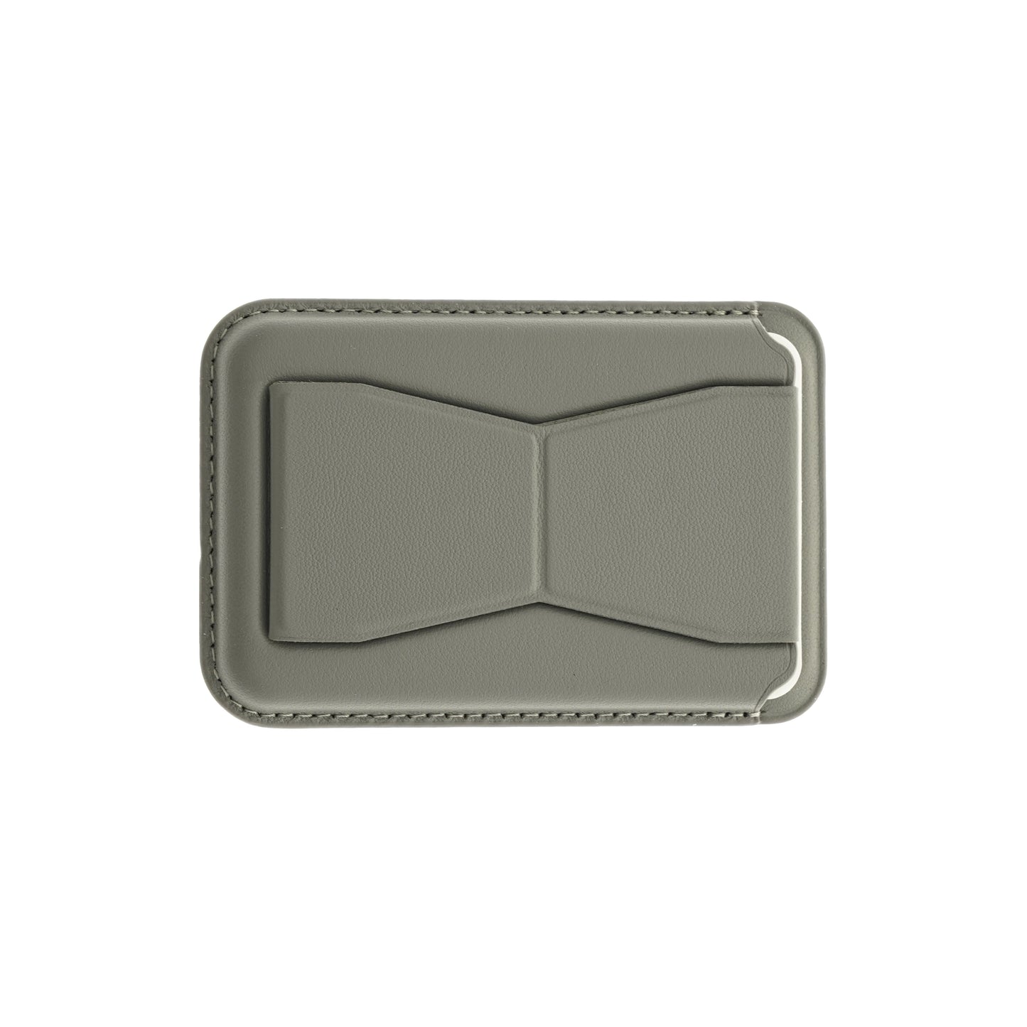 Dviced Leather MagSafe držalo za kartice s stojalom - siva