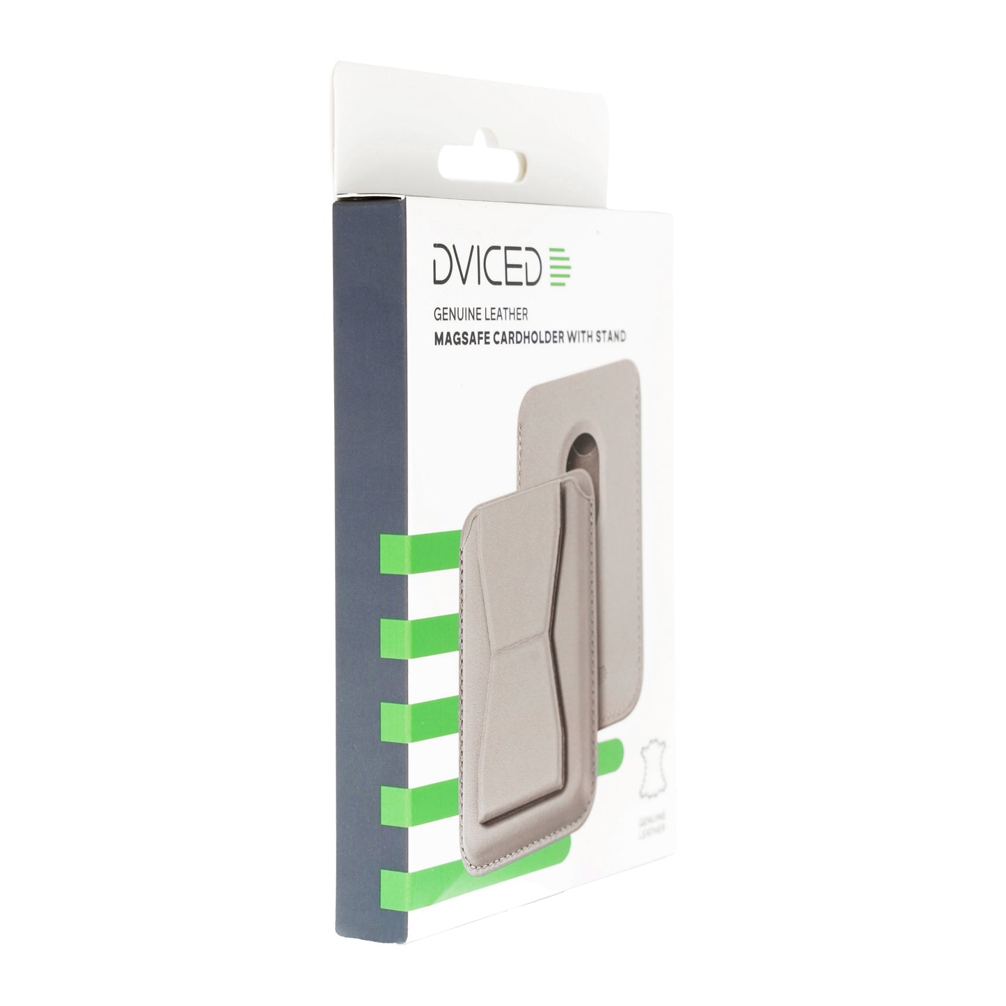 Dviced Leather MagSafe držalo za kartice s stojalom - siva