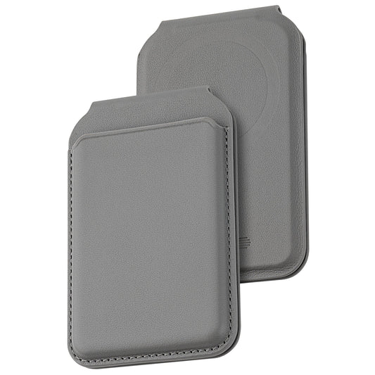 Dviced Leather MagSafe preklopno držalo za kartice - siva