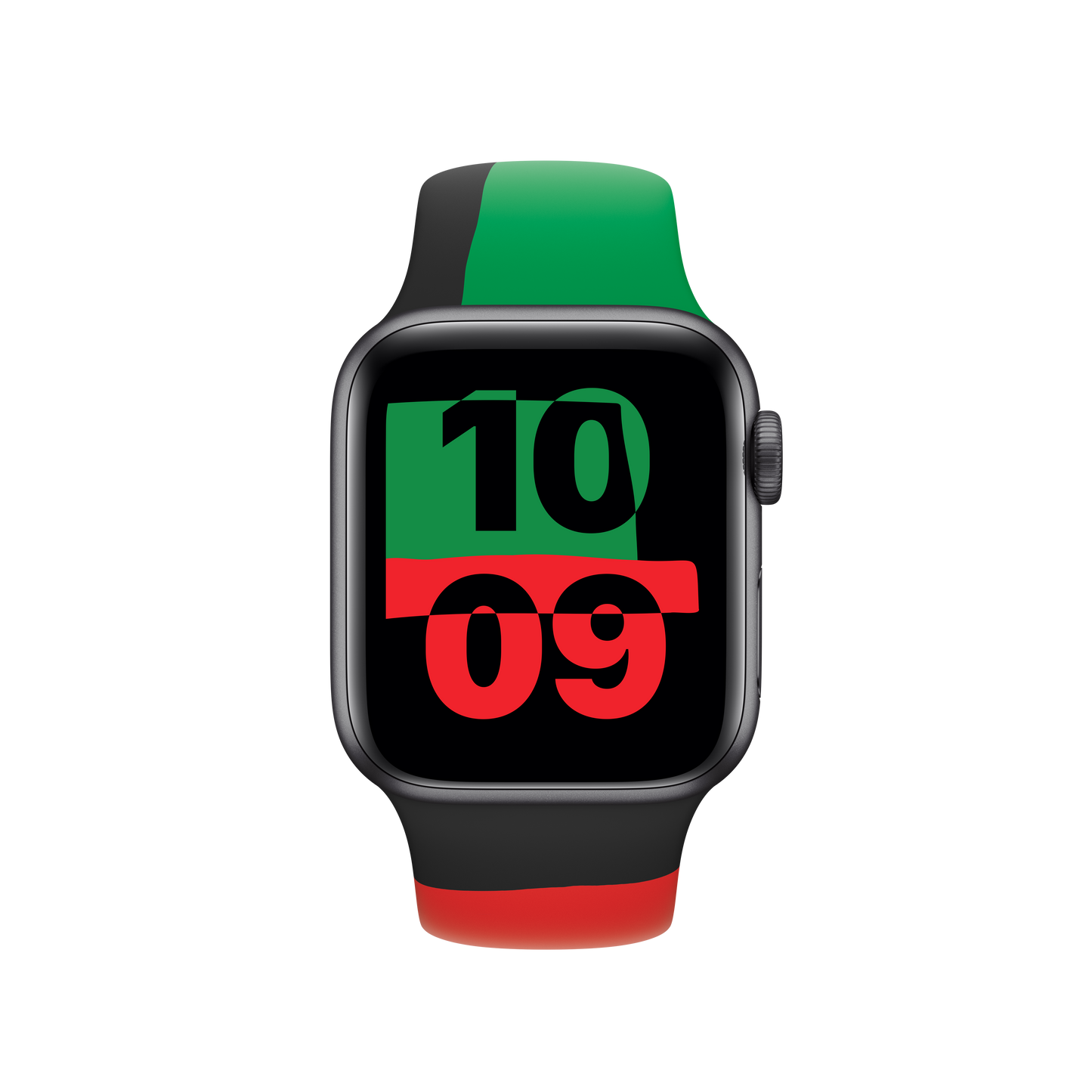 Apple pašček Sport Band M/L v črna Unity barvi za Apple Watch velikosti 40 mm - iSTYLE SI