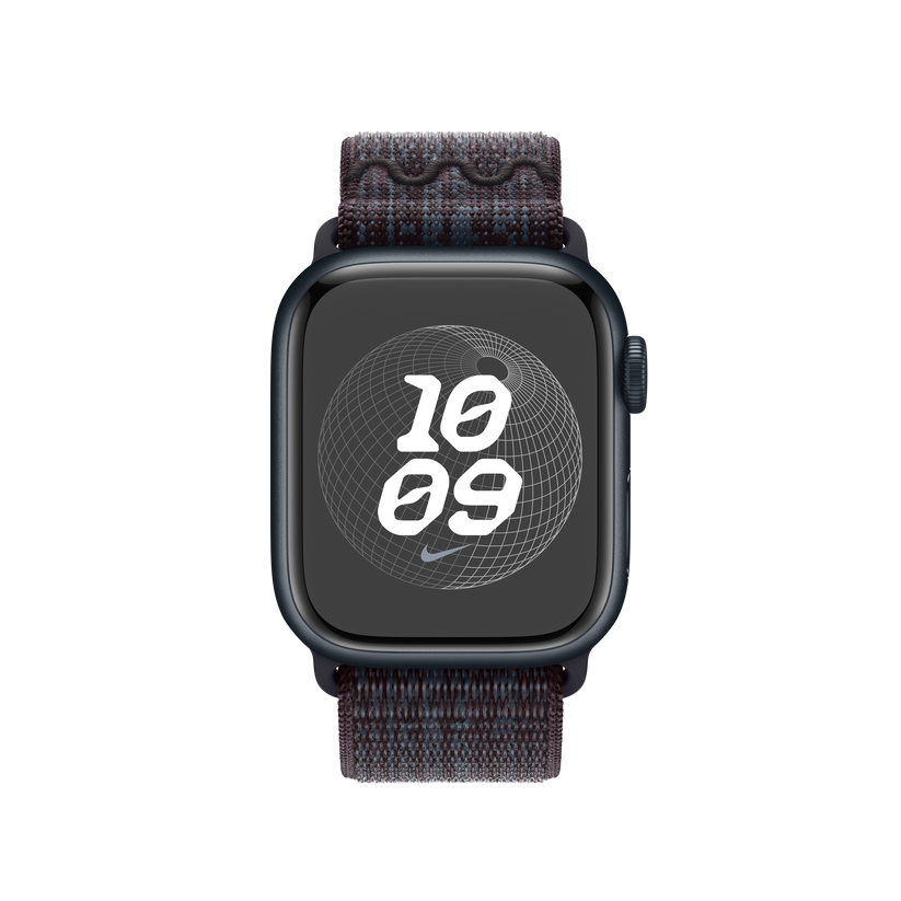 Apple pašček Nike Sport Loop v črni/modri barvi za Apple Watch velikosti 41 mm - iSTYLE SI