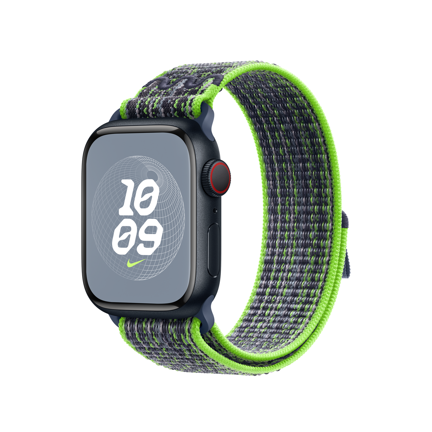 Apple pašček Nike Sport Loop v svetlo zeleni/modri barvi za Apple Watch velikosti 41 mm - iSTYLE SI