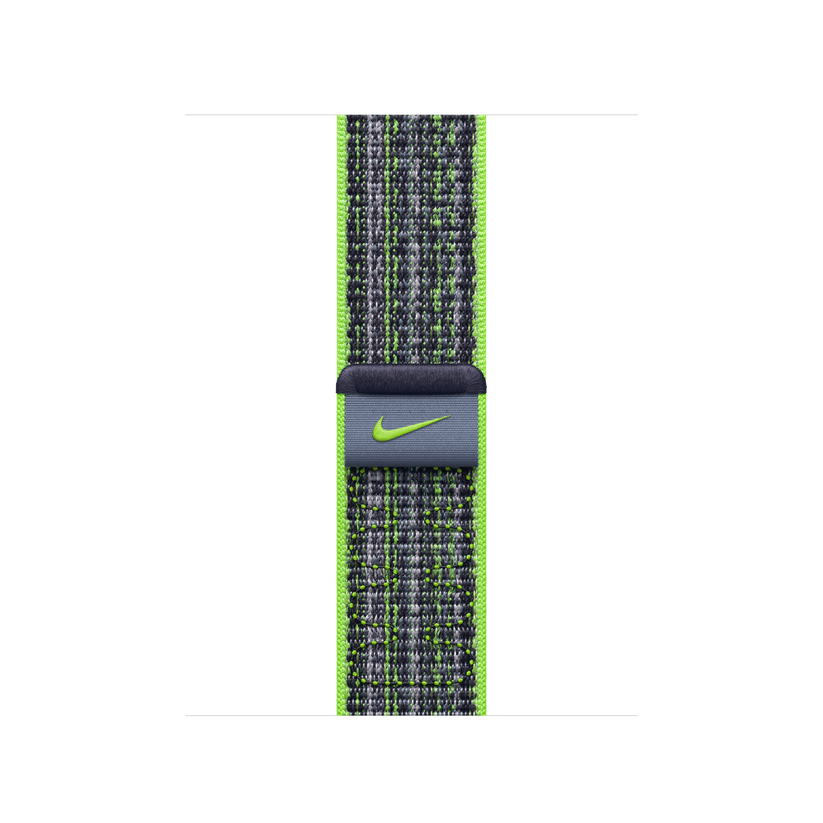 Apple pašček Nike Sport Loop v svetlo zeleni/modri barvi za Apple Watch velikosti 41 mm - iSTYLE SI