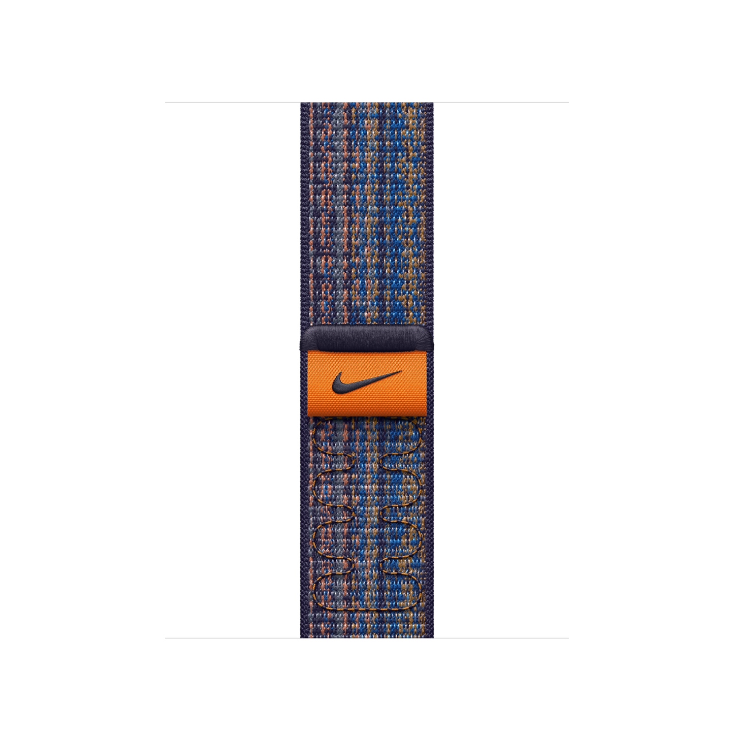 Apple pašček Nike Sport Loop v kraljevsko modri/oranžni barvi za Apple Watch velikosti 41 mm - iSTYLE SI