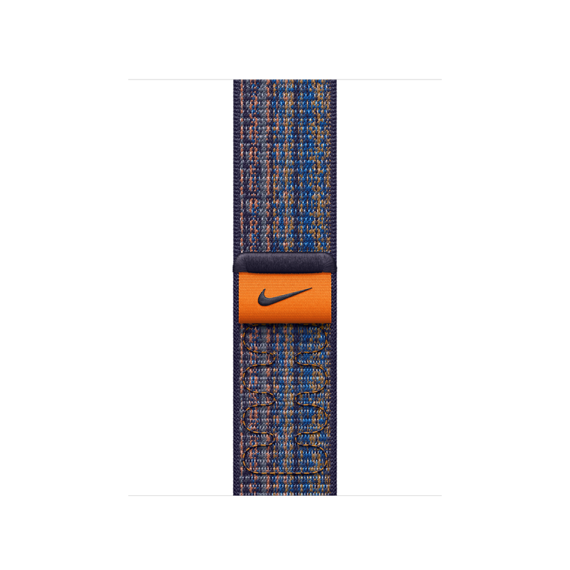 Apple pašček Nike Sport Loop v kraljevsko modri/oranžni barvi za Apple Watch velikosti 41 mm - iSTYLE SI