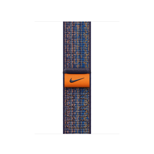 Apple pašček Nike Sport Loop v kraljevsko modri/oranžni barvi za Apple Watch velikosti 41 mm - iSTYLE SI