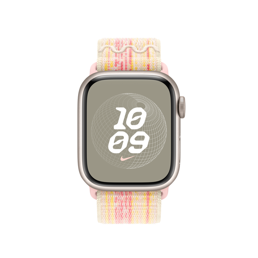 Apple pašček Nike Sport Loop v zvezdnati/roza barvi za Apple Watch velikosti 41 mm - iSTYLE SI