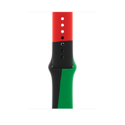 Apple pašček Sport Band M/L v črna Unity barvi za Apple Watch velikosti 44 mm - iSTYLE SI