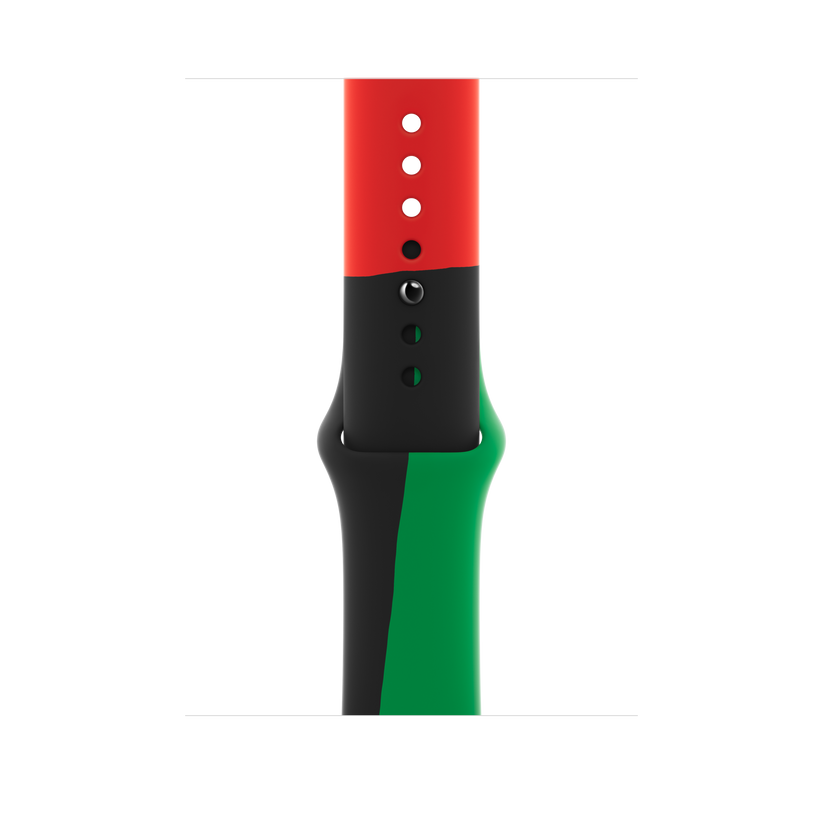 Apple pašček Sport Band M/L v črna Unity barvi za Apple Watch velikosti 44 mm - iSTYLE SI