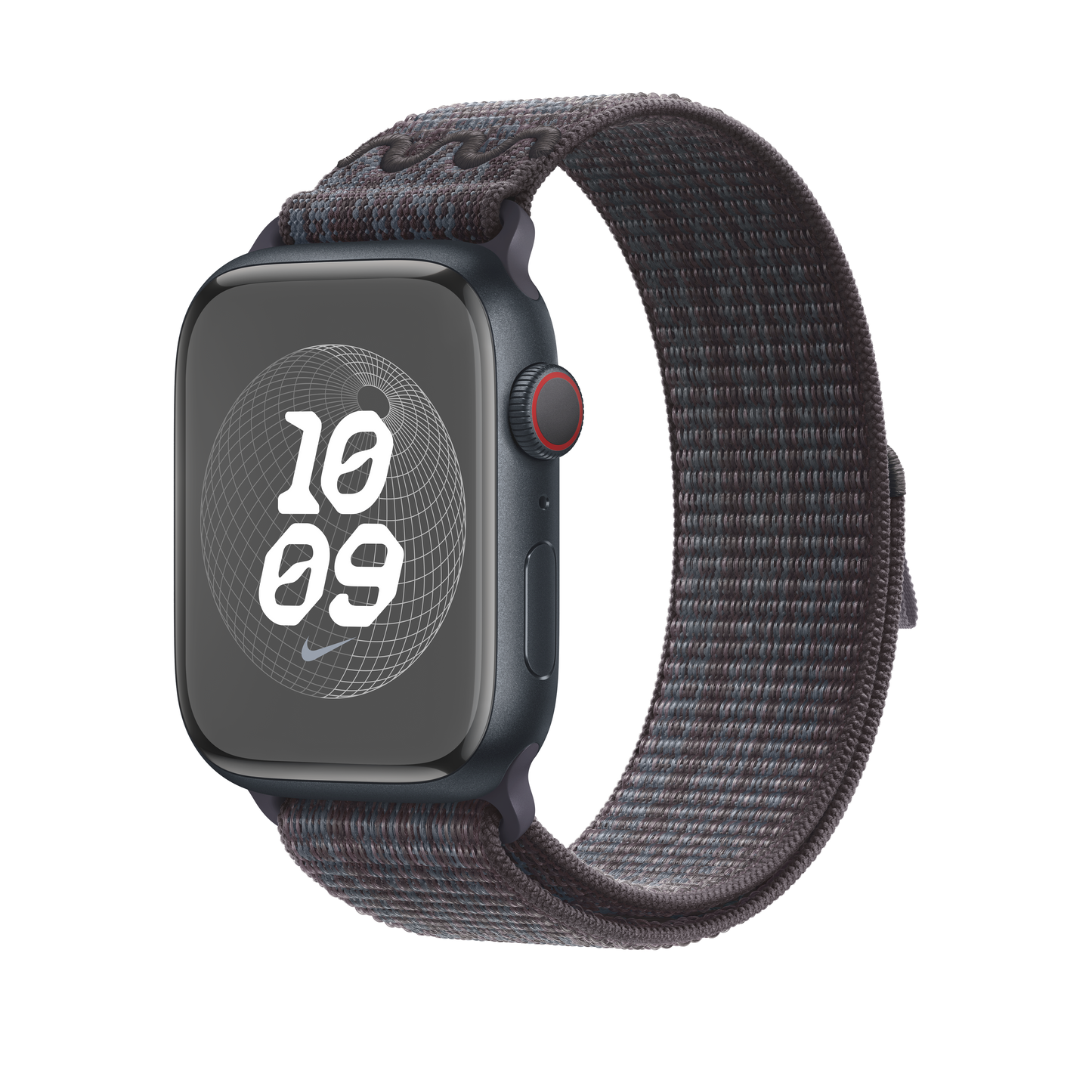 Apple pašček Nike Sport Loop v črni/modri barvi za Apple Watch velikosti 45 mm - iSTYLE SI