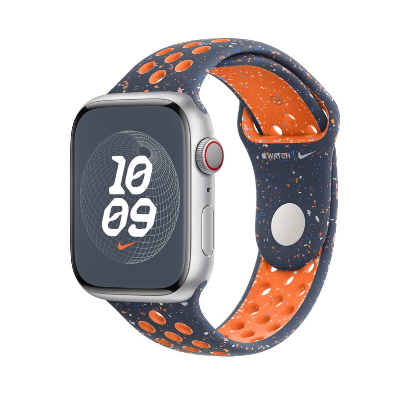 Apple pašček Nike Sport Band M/L v barvi modrega plamena za Apple Watch velikosti 45 mm - iSTYLE SI