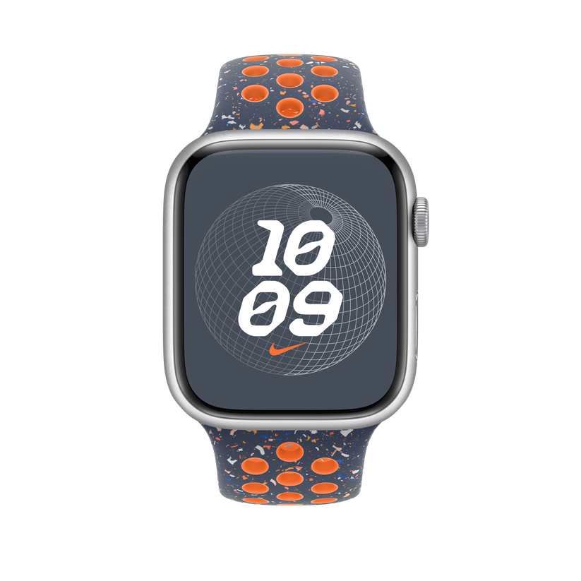 Apple pašček Nike Sport Band M/L v barvi modrega plamena za Apple Watch velikosti 45 mm - iSTYLE SI