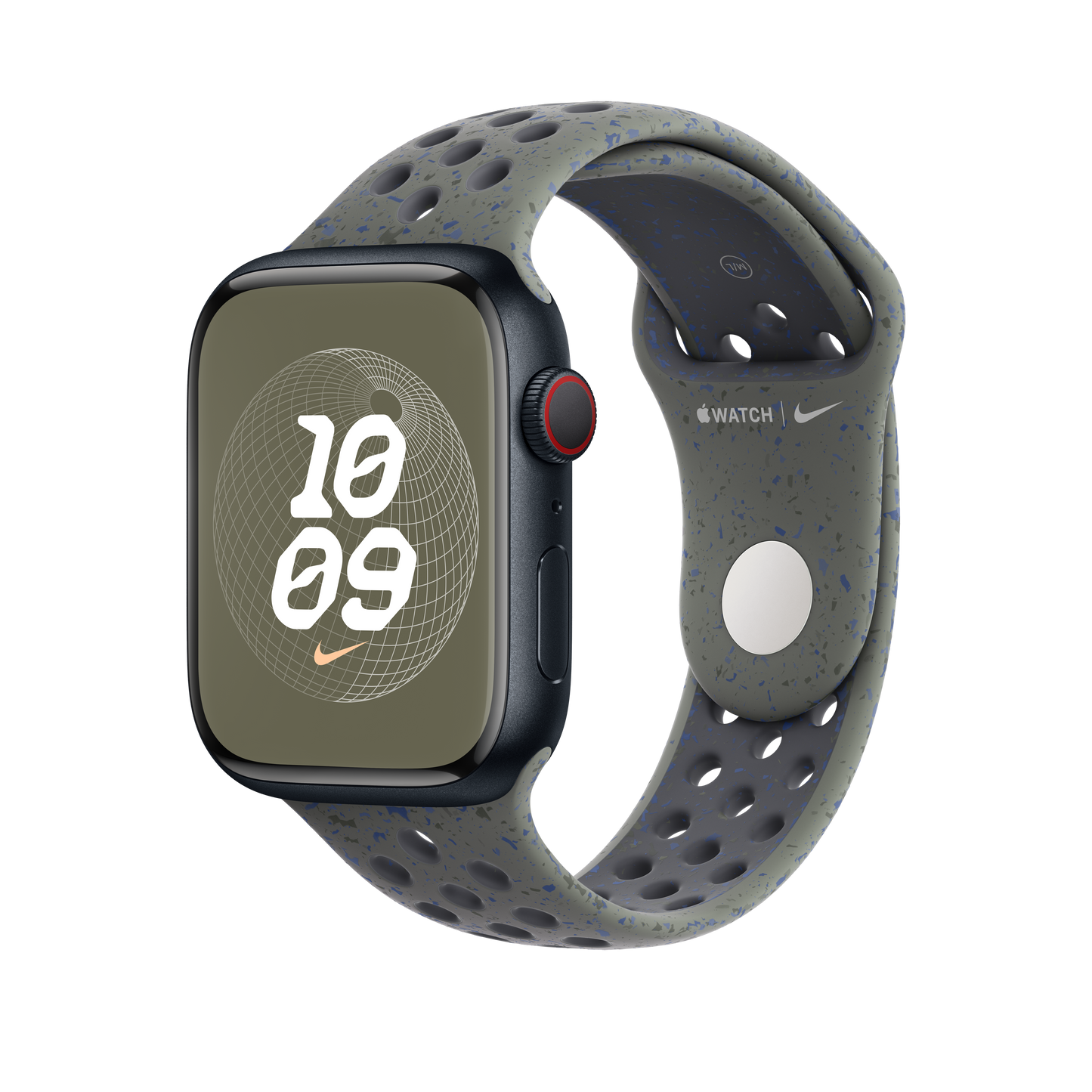 Apple pašček Nike Sport Band M/L v vojaški kaki barvi za Apple Watch velikosti 45 mm - iSTYLE SI
