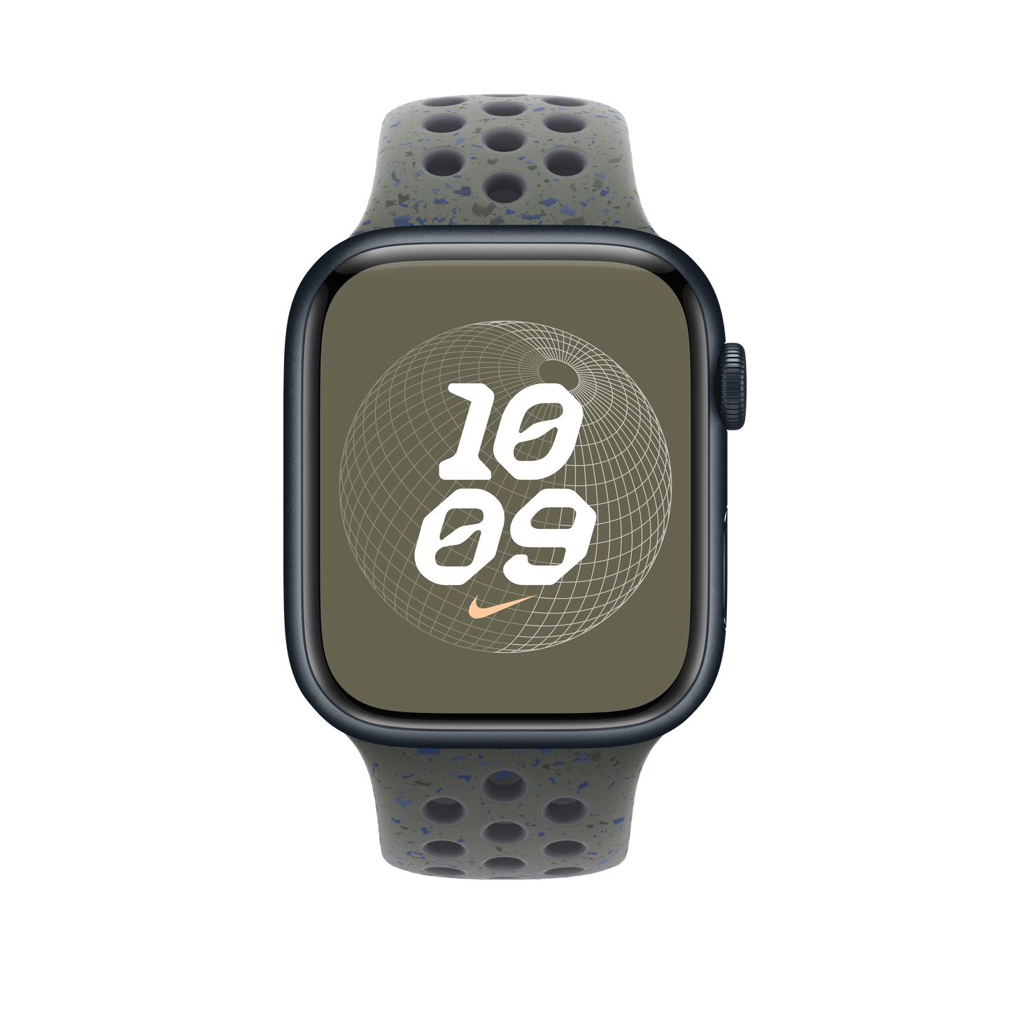 Apple pašček Nike Sport Band M/L v vojaški kaki barvi za Apple Watch velikosti 45 mm - iSTYLE SI