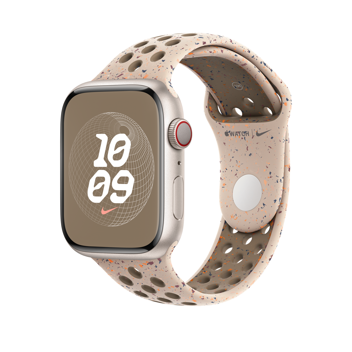 Apple pašček Nike Sport Band M/L v puščavskega kamna barvi za Apple Watch velikosti 45 mm - iSTYLE SI