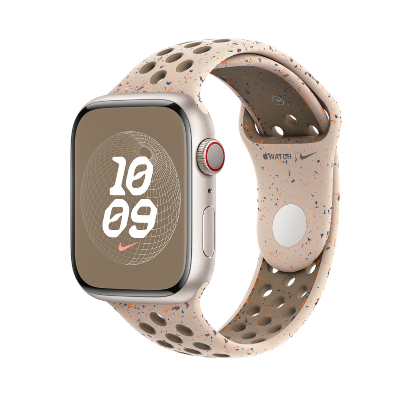 Apple pašček Nike Sport Band M/L v puščavskega kamna barvi za Apple Watch velikosti 45 mm - iSTYLE SI
