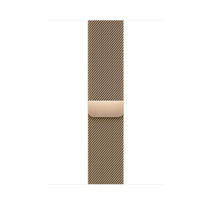 Apple pašček Milanese Loop v zlati barvi za Apple Watch velikosti 45 mm - iSTYLE SI