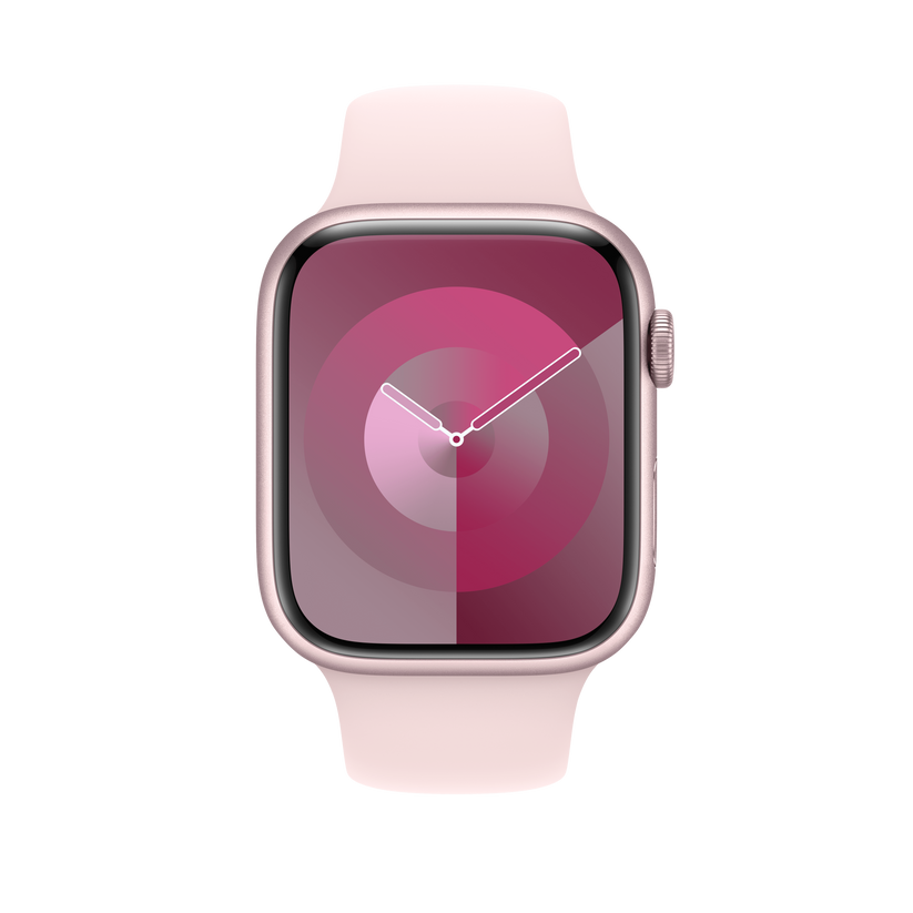Apple pašček Sport Band M/L v nežno roza barvi za Apple Watch velikosti 45 mm - iSTYLE SI
