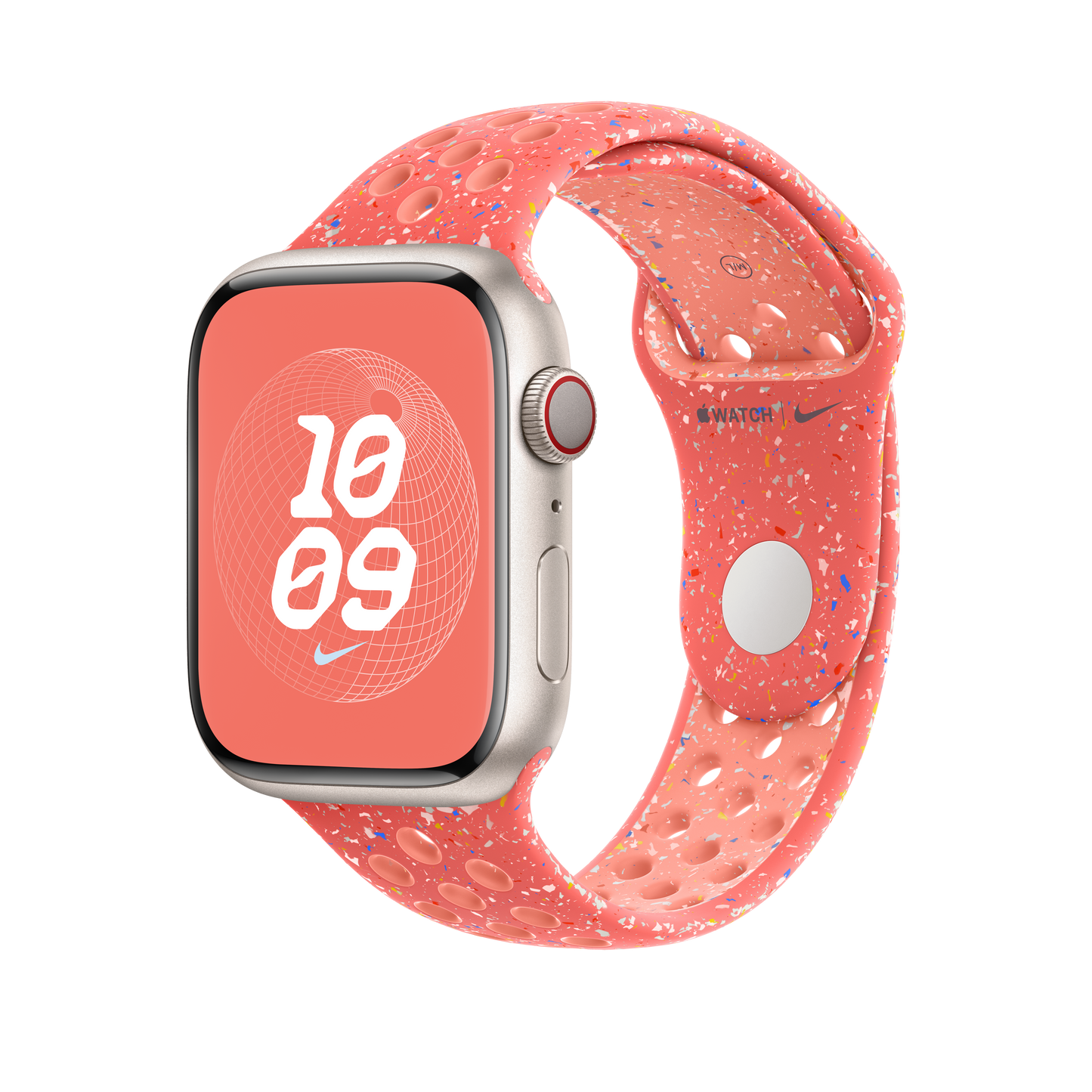 Apple pašček Nike Sport Band M/L v barvi čarobne žerjavice za Apple Watch velikosti 45 mm - iSTYLE SI