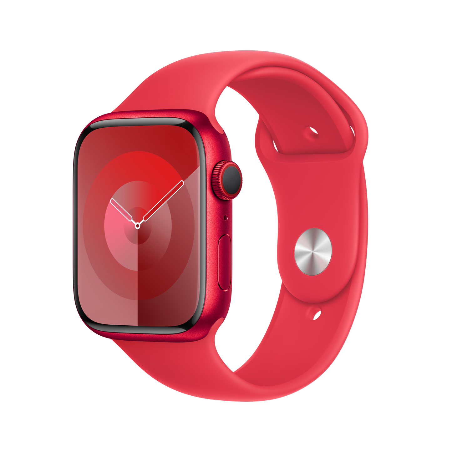 Apple pašček Sport Band M/L v (PRODUCT)RED barvi za Apple Watch velikosti 45 mm - iSTYLE SI