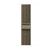 Apple pašček Nike Sport Loop v sekvoja zeleni/oranžni barvi za Apple Watch velikosti 45 mm - iSTYLE SI