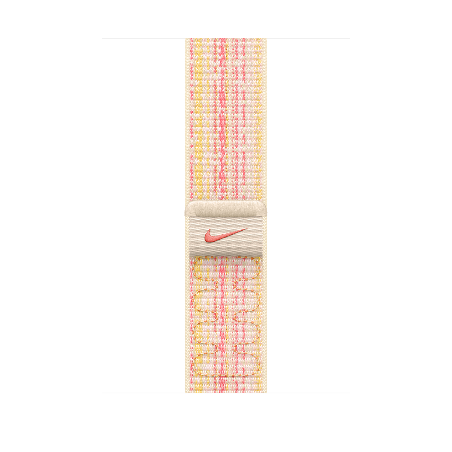 Apple pašček Nike Sport Loop v zvezdnati/roza barvi za Apple Watch velikosti 45 mm - iSTYLE SI