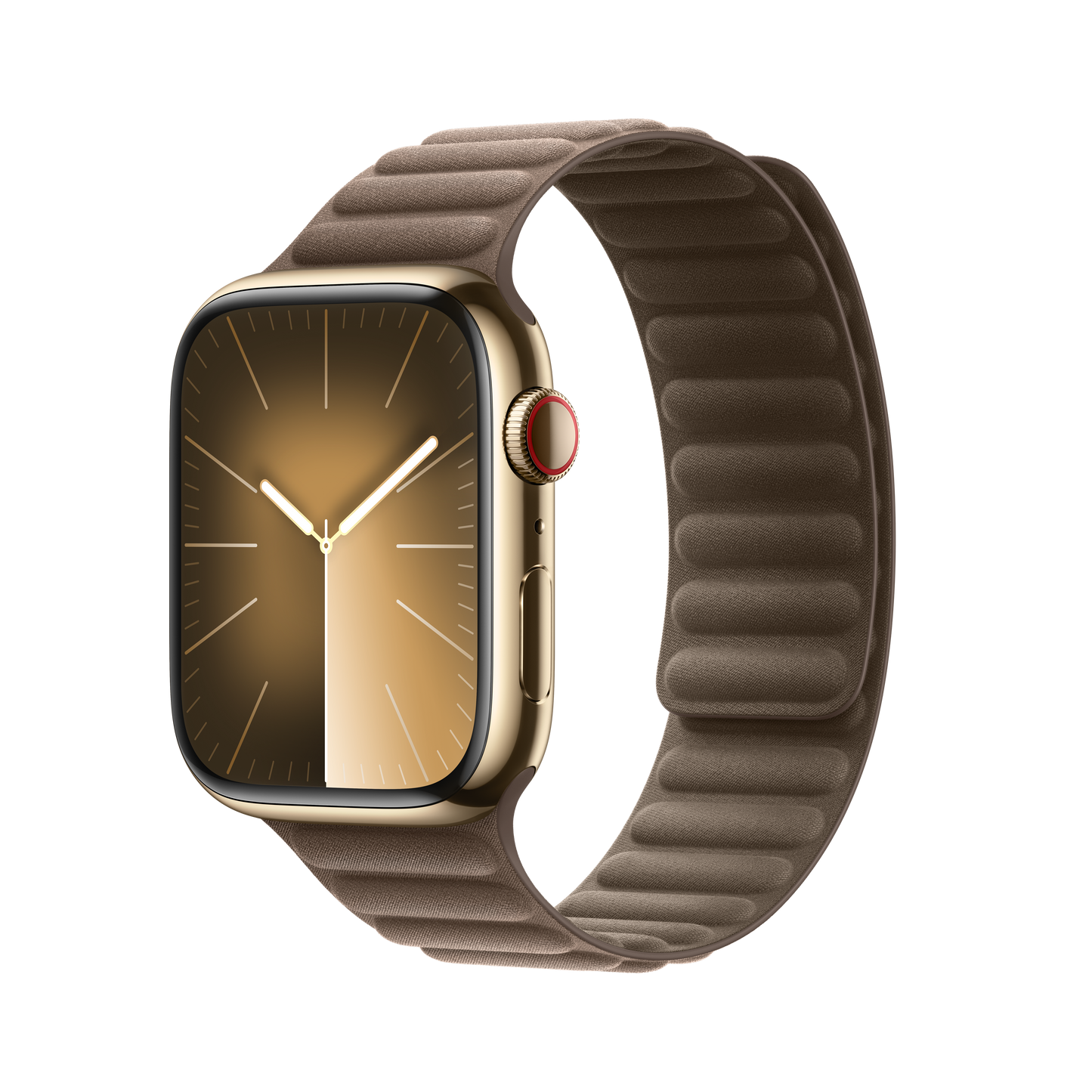 Apple pašček Magnetic Loop M/L v temno rjavi barvi za Apple Watch velikosti 45 mm - iSTYLE SI