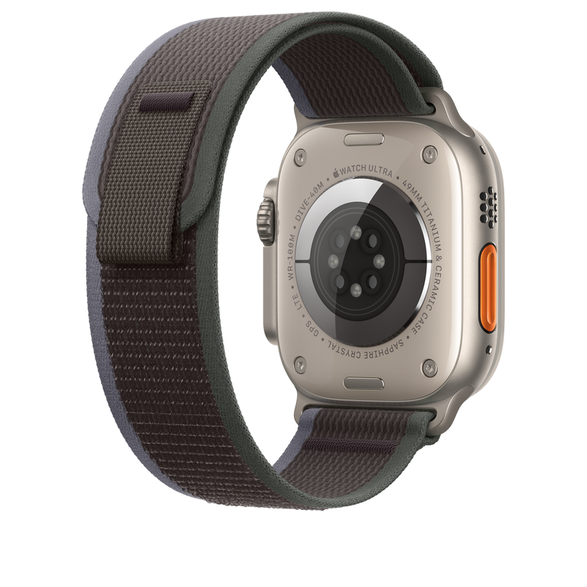 Apple pašček Trail Loop M/L v modri/črni barvi za Apple Watch velikosti 49 mm - iSTYLE SI