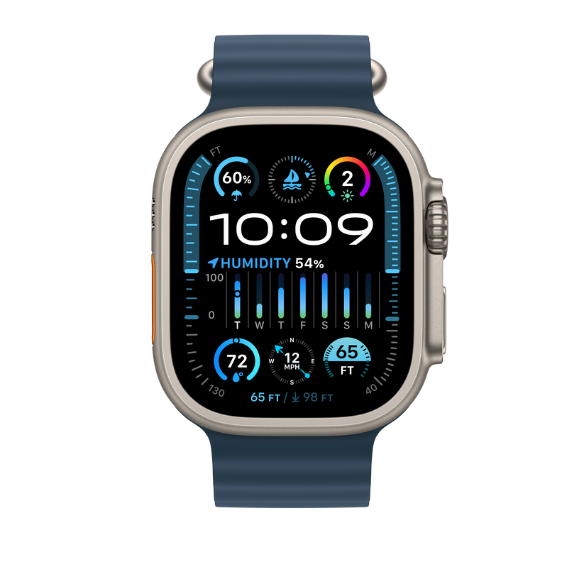 Podaljšek za Apple pašček Ocean Band v modri barvi za Apple Watch velikosti 49 mm - iSTYLE SI