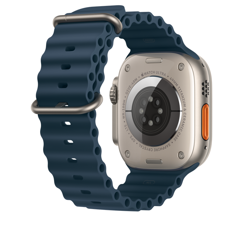 Podaljšek za Apple pašček Ocean Band v modri barvi za Apple Watch velikosti 49 mm - iSTYLE SI