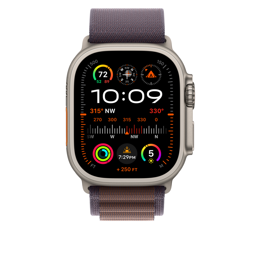Apple pašček Alpine Loop Large v indigo barvi za Apple Watch velikosti 49 mm - iSTYLE SI