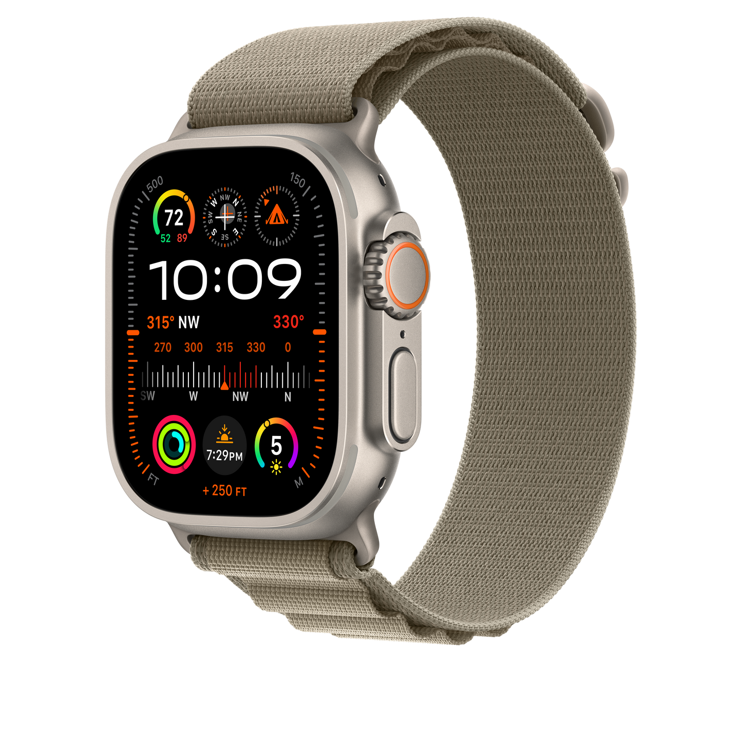 Apple pašček Alpine Loop Large v olivno zeleni barvi za Apple Watch velikosti 49 mm - iSTYLE SI