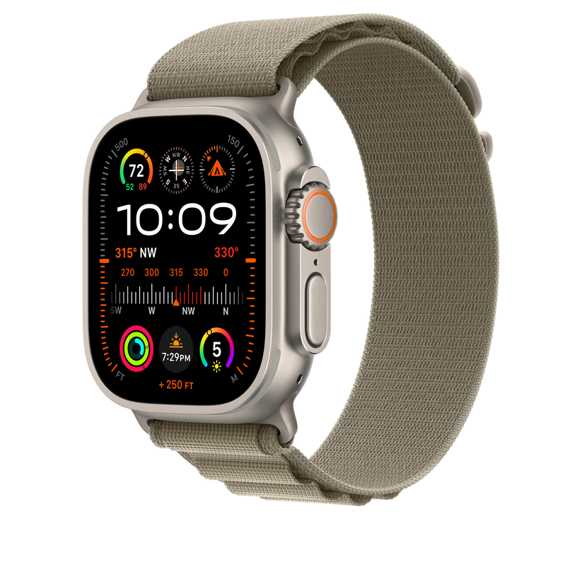 Apple pašček Alpine Loop Large v olivno zeleni barvi za Apple Watch velikosti 49 mm - iSTYLE SI