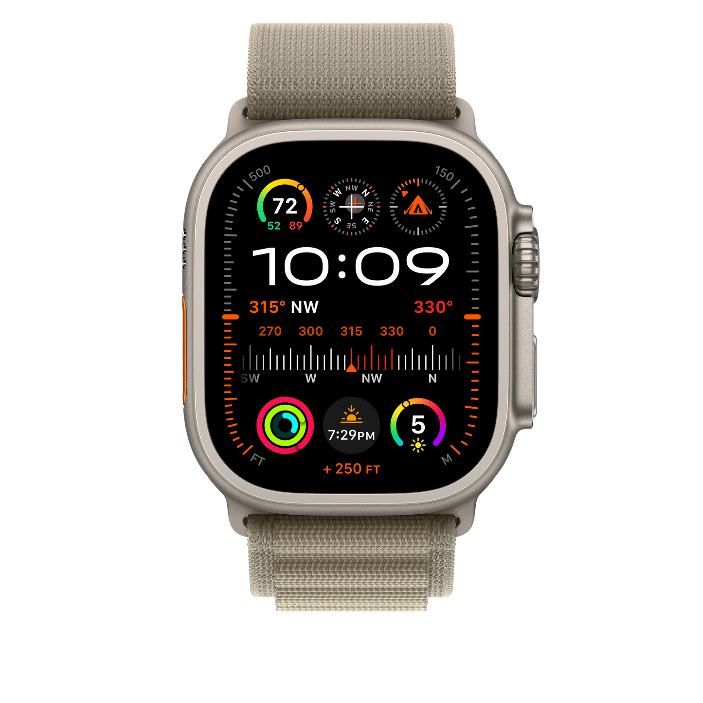 Apple pašček Alpine Loop Large v olivno zeleni barvi za Apple Watch velikosti 49 mm - iSTYLE SI