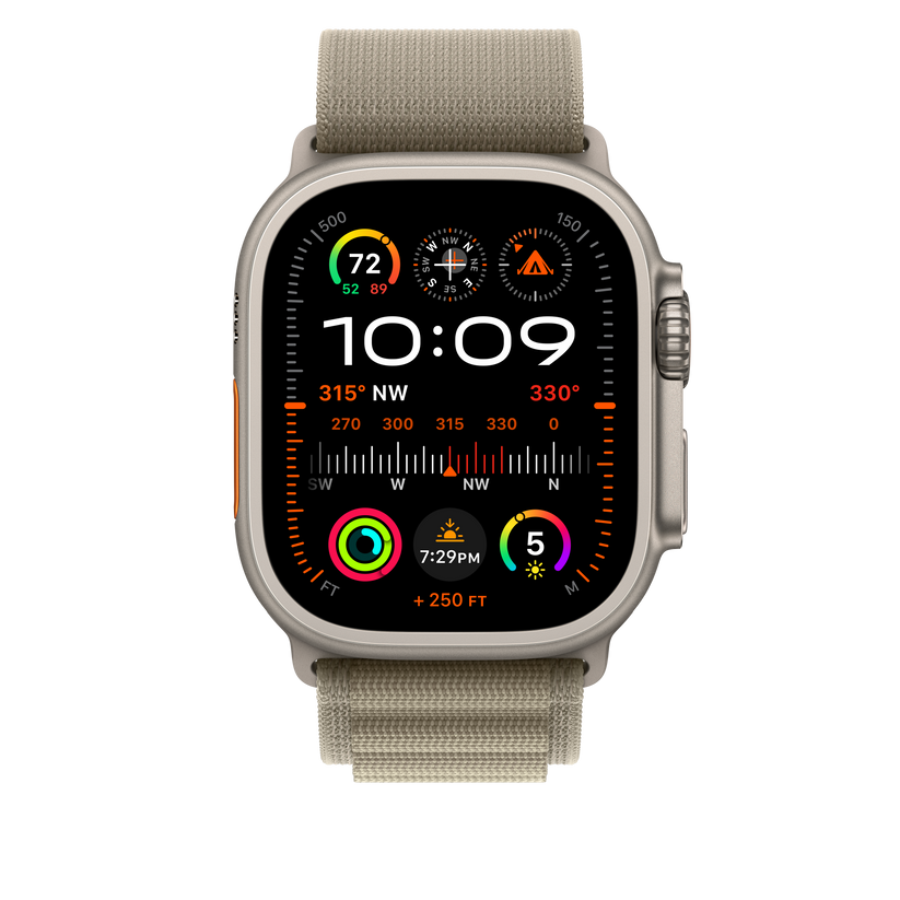 Apple pašček Alpine Loop Large v olivno zeleni barvi za Apple Watch velikosti 49 mm - iSTYLE SI