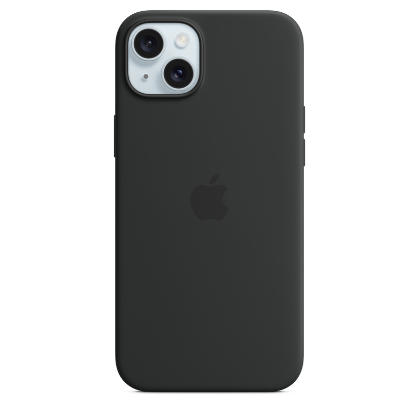 Apple silikonski ovitek z MagSafe za iPhone 15 Plus - črna - iSTYLE SI