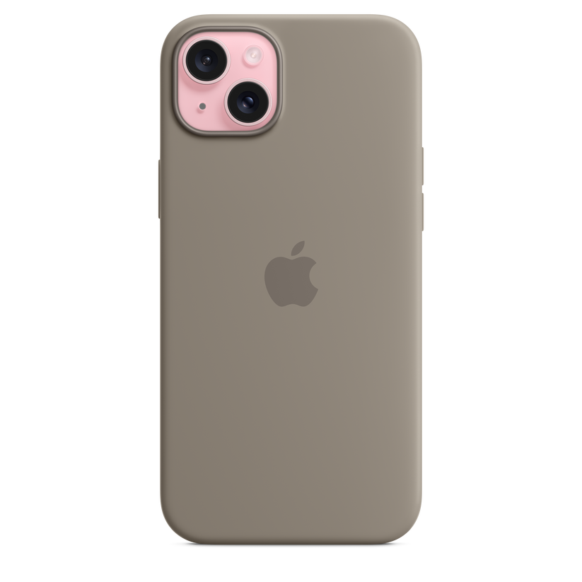 Apple silikonski ovitek z MagSafe za iPhone 15 Plus - glinena - iSTYLE SI