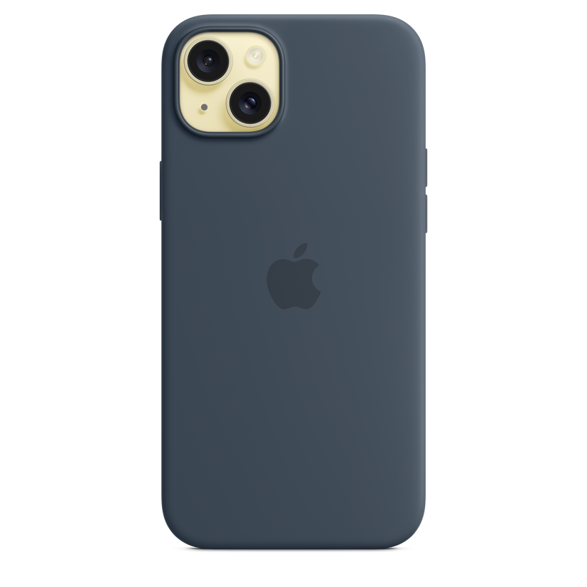 Apple silikonski ovitek z MagSafe za iPhone 15 Plus - nevihtno modra - iSTYLE SI