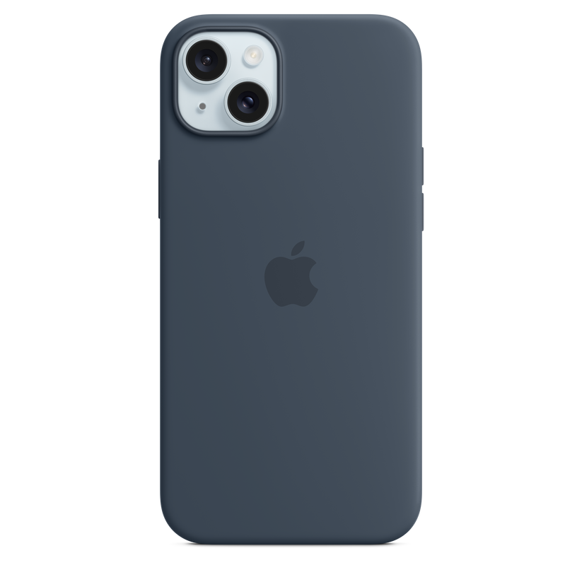 Apple silikonski ovitek z MagSafe za iPhone 15 Plus - nevihtno modra - iSTYLE SI