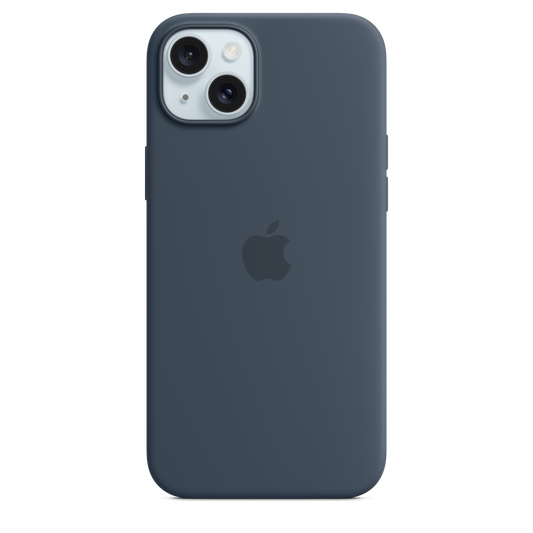 Apple silikonski ovitek z MagSafe za iPhone 15 Plus - nevihtno modra - iSTYLE SI