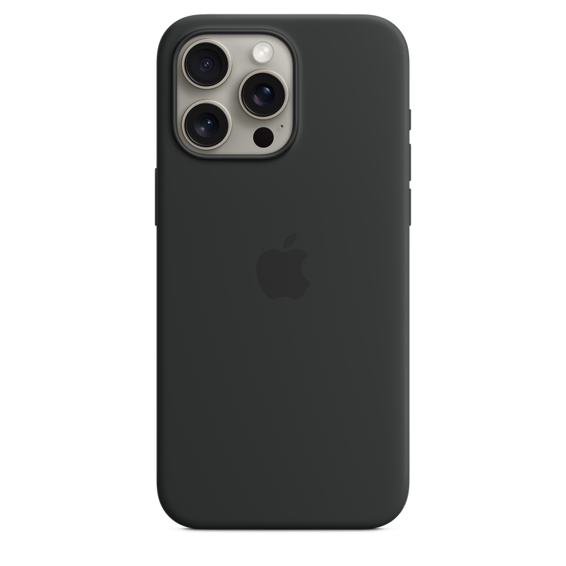 Apple silikonski ovitek z MagSafe za iPhone 15 Pro Max - črna - iSTYLE SI