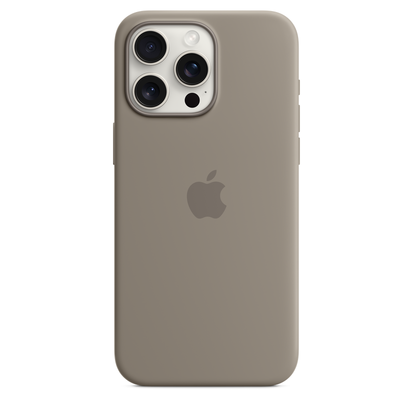 Apple silikonski ovitek z MagSafe za iPhone 15 Pro Max - glinena - iSTYLE SI