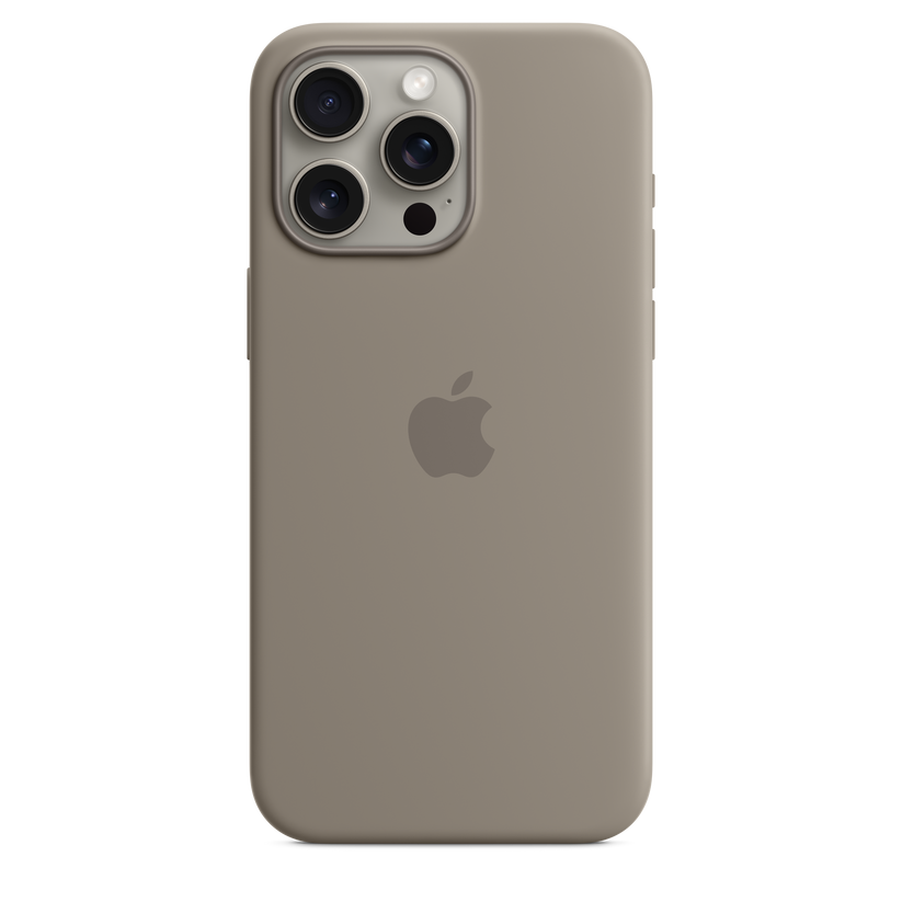 Apple silikonski ovitek z MagSafe za iPhone 15 Pro Max - glinena - iSTYLE SI