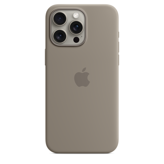 Apple silikonski ovitek z MagSafe za iPhone 15 Pro Max - glinena - iSTYLE SI