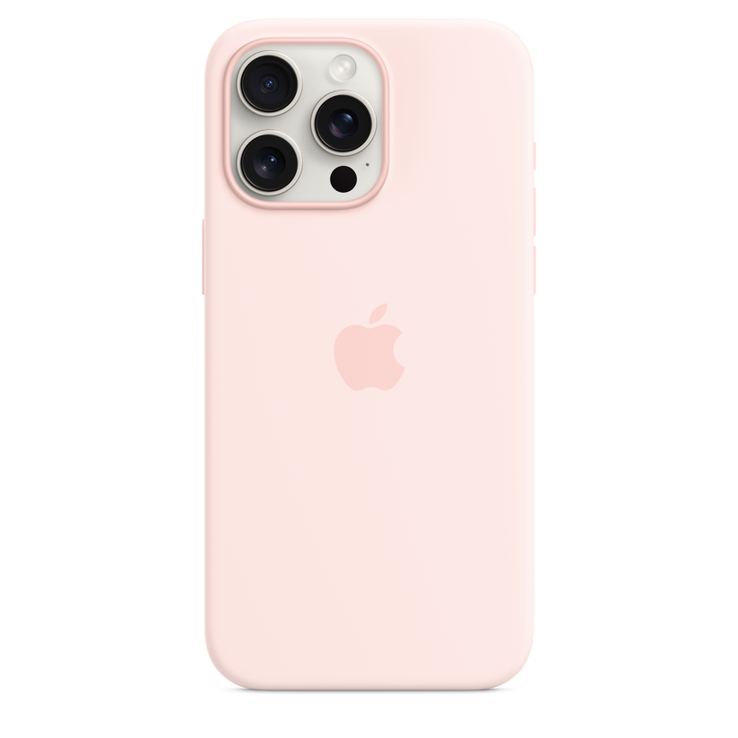 Apple silikonski ovitek z MagSafe za iPhone 15 Pro Max - nežno roza - iSTYLE SI