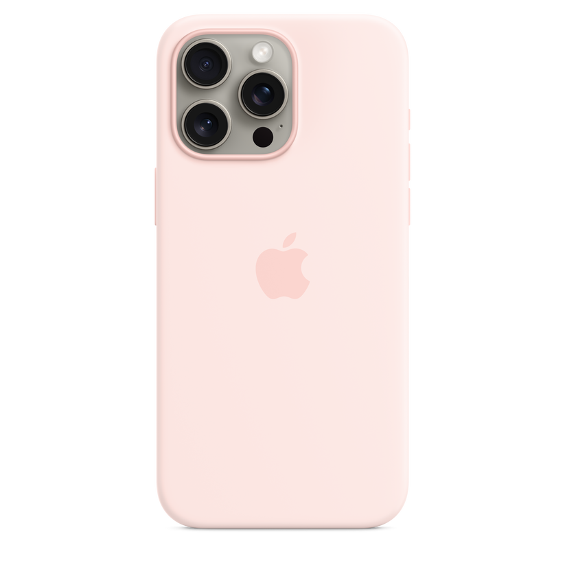 Apple silikonski ovitek z MagSafe za iPhone 15 Pro Max - nežno roza - iSTYLE SI