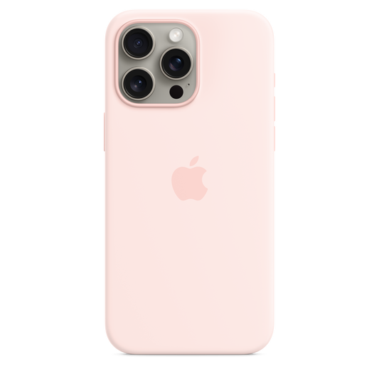 Apple silikonski ovitek z MagSafe za iPhone 15 Pro Max - nežno roza - iSTYLE SI