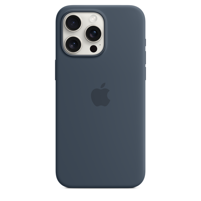Apple silikonski ovitek z MagSafe za iPhone 15 Pro Max - nevihtno modra - iSTYLE SI