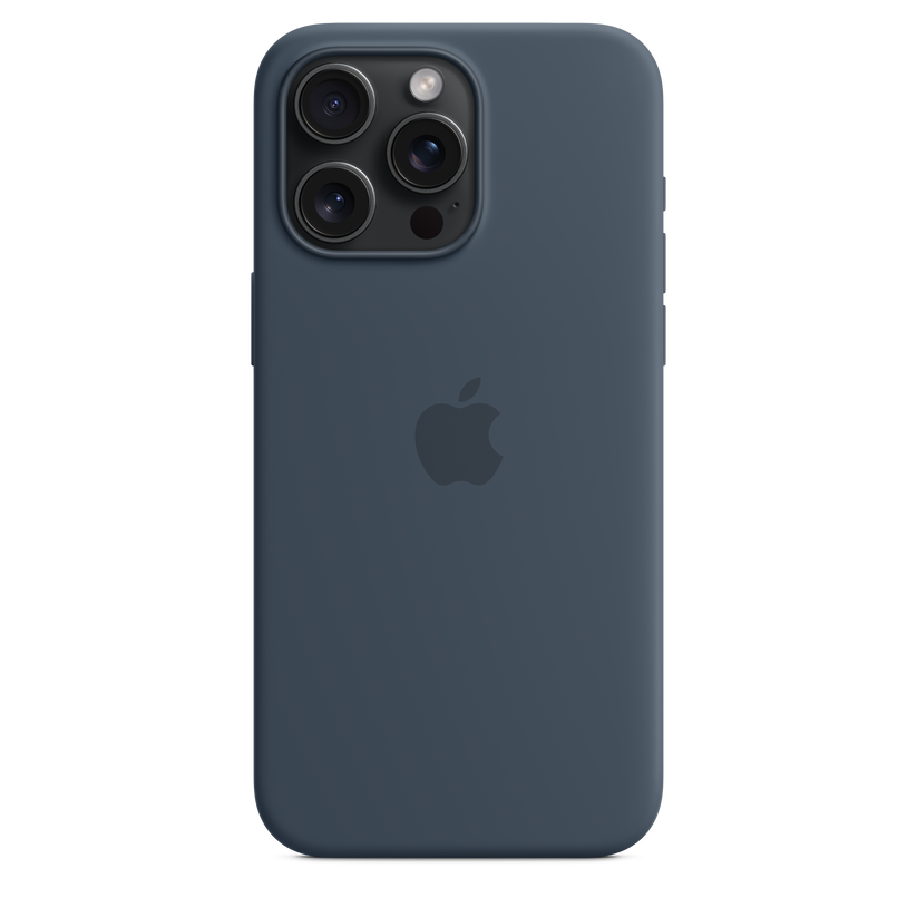 Apple silikonski ovitek z MagSafe za iPhone 15 Pro Max - nevihtno modra - iSTYLE SI